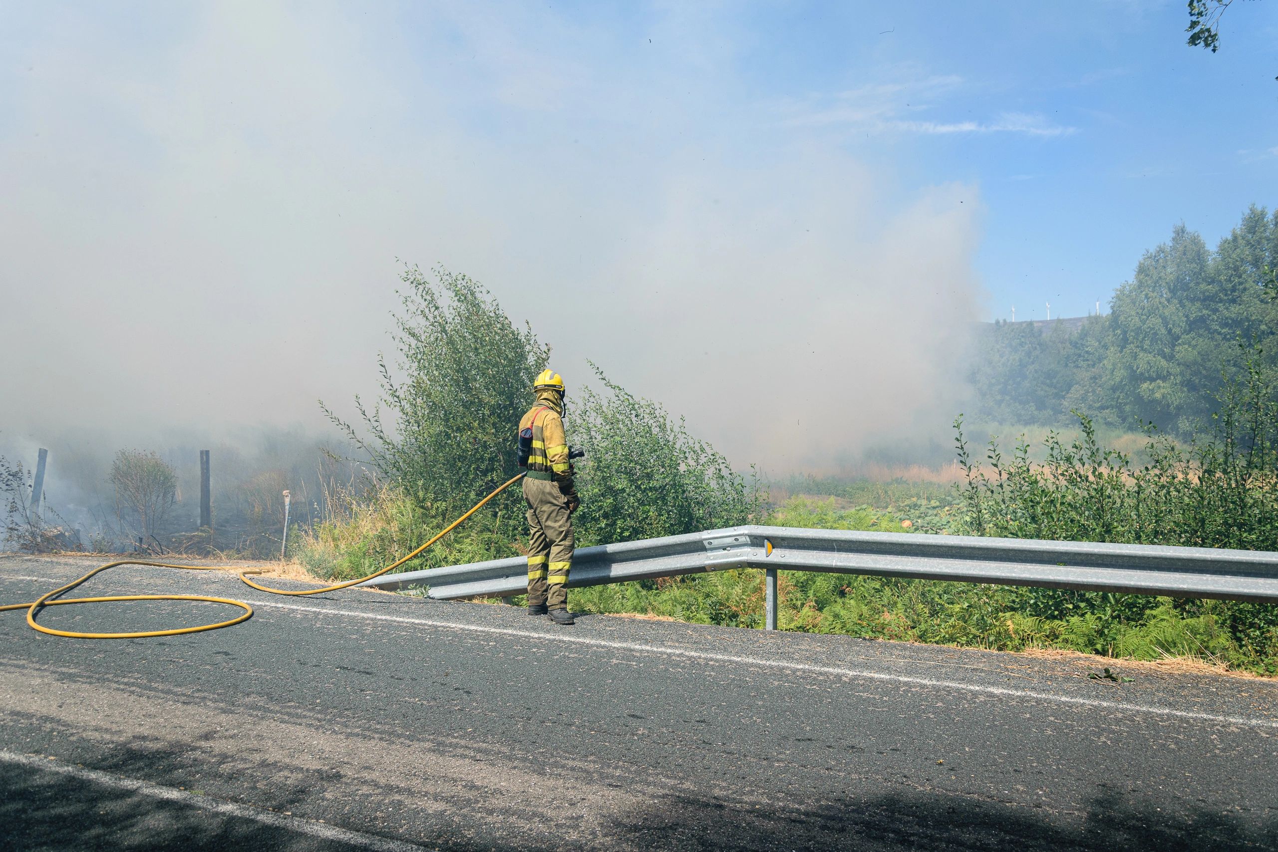 firefighters in action